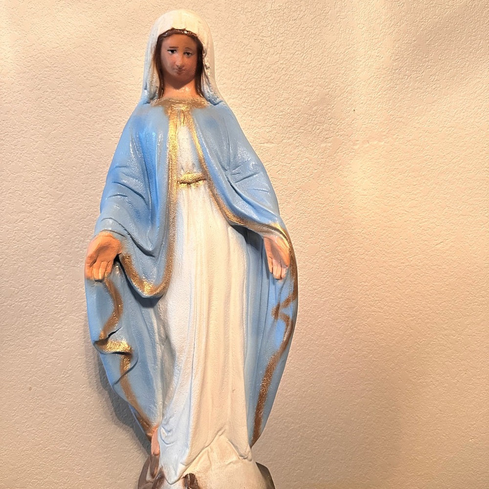 Blue and White Religious Figurine